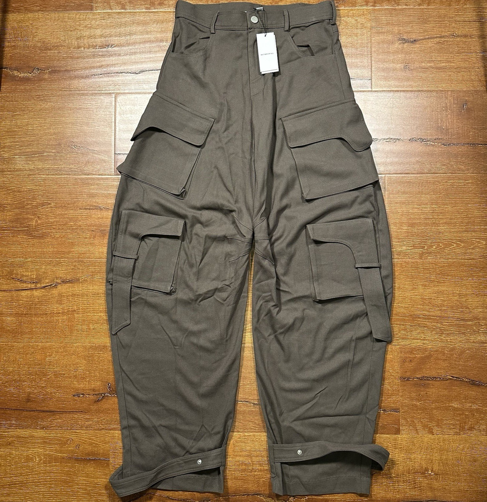 Mother of All Rae Cargo Pants Womens S Brown Barrel Leg Knit Designer Couture